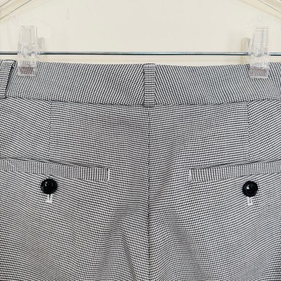 Banana Republic Womens Logan Gray Black Houndstooth Gingham Trouser Pants Sz 0 - Picture 6 of 12
